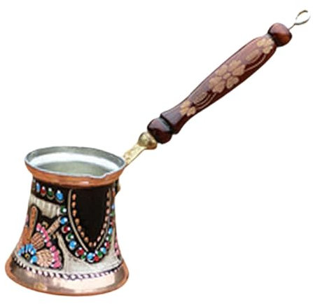 MagiDeal Cafetière Turque en cuivre, Tasse à café multifonctionnelle et Robuste, fabriquée à la Main, cafetière Turque en cuivre pour la Cuisine et la Maison