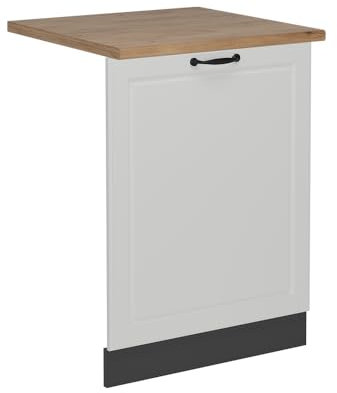 Vicco Pannello frontale della lavastoviglie R-Line, Bianco casa di campagna, 60 cm, PL Rovere