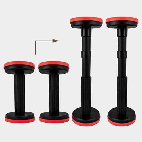 KOVNISE Lot de 2 Pieds de Meubles Réglables en Hauteur de 18 à 45 cm Pieds de Support de Rechange pour Canapé Commode Cadre de Lit Lattes de Lit en Nylon