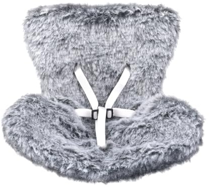 Seggiolino Auto per Bambole, Cuscino Morbido Peluche Peloso Clip Bocchetta Aria Divano Decorativo Decorazione Scrivania Esporre Bambole Accessori Auto per Collezionisti (Grigio Regolare)