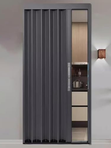 Schiebetür, Raumteiler, Aluminium, Akkordeon-Multifalttür mit Hardware-Kit für Tür, Badezimmer, Dusche