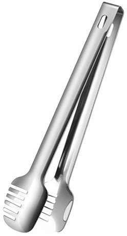 SZLIFE Pinze per Barbecue, pinze da Cucina per Cucinare, Pinza Multiuso in Acciaio Inossidabile per Pasticceria, Pinza per Pane, per casa, Ristorante e, L