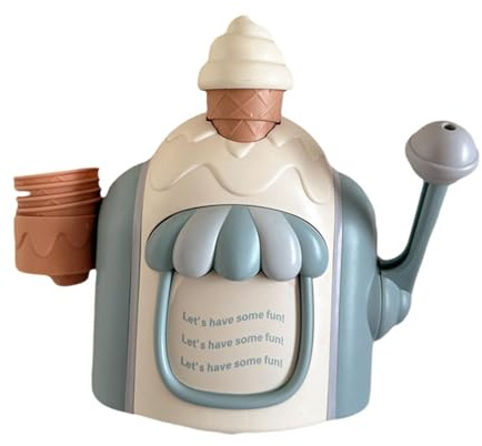 KiBcsLic Ice Cream Foam Maker,Bath Bubble Maker Toy Cute Portable Bubble Pretend Cake Play Set Bathtub Toys for Kids Age 3-5 Years Old, Blue
