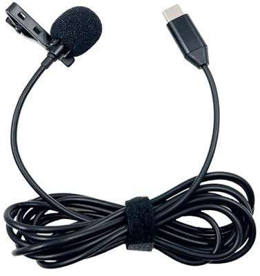 Micrófono de solapa externo tipo C de alta sensibilidad, micrófono USB Lavalier que libera distorsión de sonido, adecuado para teléfono serie 15, micrófono USB para video
