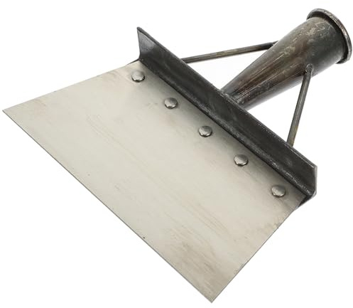 Ciieeo Pala da Allevamento di Maiali e Pollame per Pulizia Stalle, Pala Piatta in Metallo Grande Capacità di Raccolta, Utensile per Pulizia Escrementi e Trattamento Letame in Fattoria