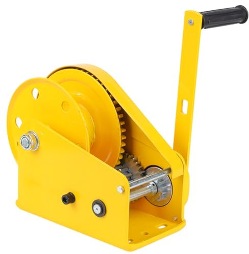 Portable Hand Winch with Self-Locking Mechanism, 1800lbs Capacity, Ideal for Boating, Trailers, and Home Use