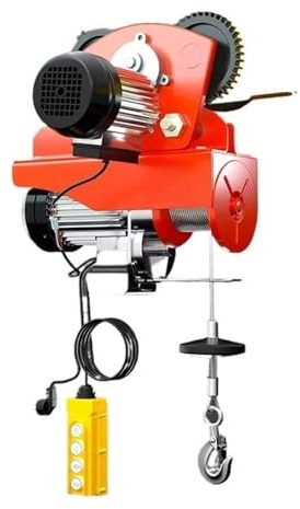 Elektrische Hebezeuge Mini-Elektro-Hebezeug Für Zuhause, 220 V, Mit 4-Rad-Laufkatzen-Design, Mini-Hebekranen Aus Metall, Einfachem Und Praktischem Design Kettenzug(PA800-12m)