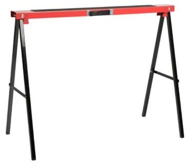 Nordlinger Pro 640025 2 Tréteaux en Métal Promalin, Pliables, avec Revêtement Anti Dérapant sur la Traverse Supérieure, Noir et Rouge