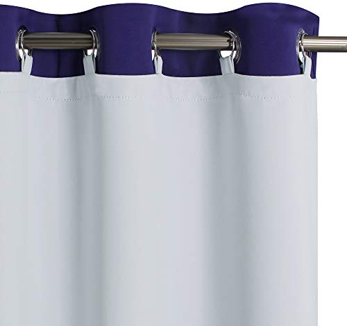KGORGE Blackout Curtain Liners for Window - Easy Install with Top Tab/Grommets, Light Blocking Privacy Curtain Drapes for 63 Length Panels (2 Pcs, 50x 59 Each, Grayish White, Rings Included)
