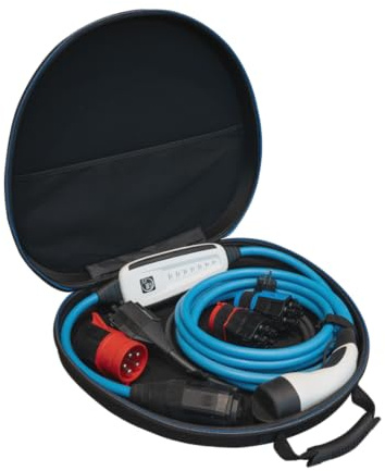 NRGkick 32A Set Optimal, 7.5m Laddbox Set, Mobil EV-laddare för elbilar, Inga installationer krävs, Med 32A & 16A adaptrar + Schuko, Laddkabel med väska för enkel transport