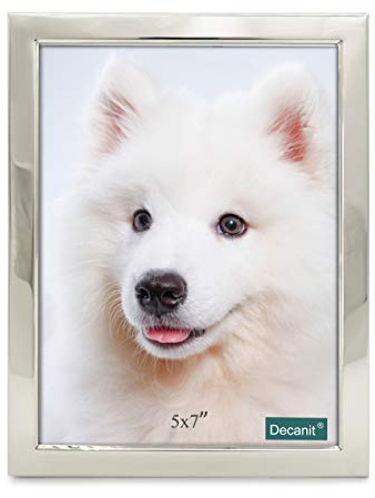 DECANIT 5x7 Picture Frames Silver Metal Photo Frames For Tabletop Display and Wall Decoration-Best Gifts For Family