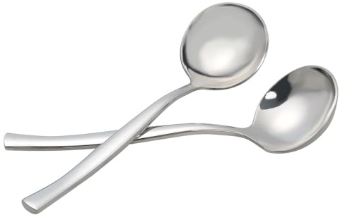 Qskely 3-Piece Stainless Steel Soup Ladle Spoon, Gravy Ladle Spoon