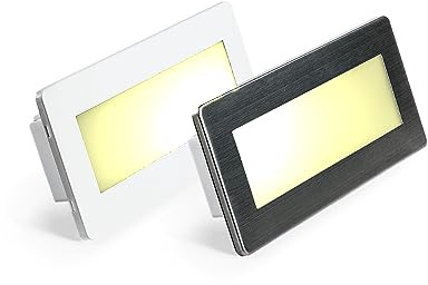 Zhongshan Faretto segnapasso led per cassetta 506 5W 220v IP65, Impermeabile da esterno luce lumen 650 con 96 led, CCT SWITCH 3 tonalità Luce Bianca [Classe di efficienza energetica A+] Wisdom…