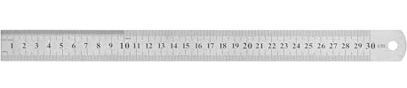 Hztyyier 30 cm Edelstahl-Metalllineal, Büro-Zeichenlineal Konstruktionslineale mit 2 Messeinheiten 30 cm Messbare Länge Zum Zeichnen