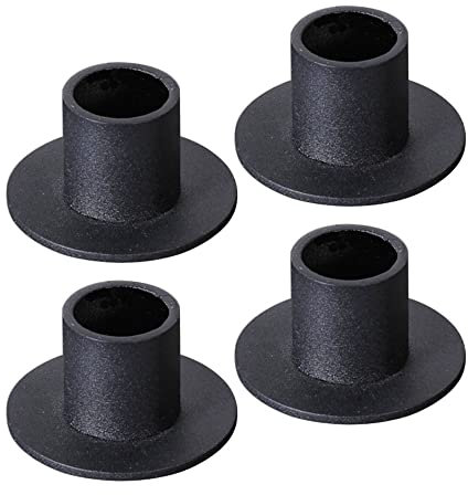 Gativs Kerzenhalter Schwarz 4 Stück Retro Kerzenständer Kerzenhalter Stabkerze Schwarze Kerzenständer aus Metall Kerzenleuchter Retro Kerzenhalter Schwarze Kerzenhalter für Stabkerzen Kerzenständer