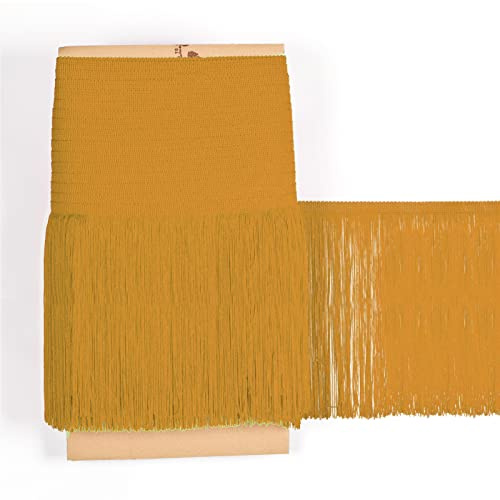 TEXTEX = Fleco de Cuquillo para Coser de Flamenca y Sevillana. Composición Rayón 100%. Largo de 30cm. Piezas de 5m - (Oro)