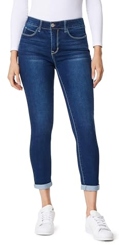 Angels Forever Young Women's Jeanie Lift Convertible Skinny High Rise Jeans (Available in Plus Size), Isabella, 12
