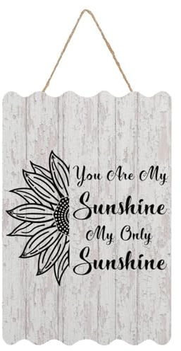 Willkommensschild You Are My Sunshine My Only Sunshine, Holzschild mit Zitat, 20,3 x 30,5 cm, rustikale Holzschilder für Schule, Kindergarten, Klassenzimmer, Haustür, Veranda, Tor, Heimdekoration,