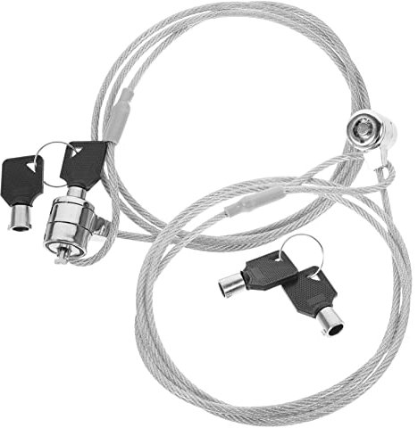 Uonlytech 2 Sets Laptop Security Cable Lock Keyed Mechanism 1.2m Computer Locking Wire for Notebooks and Tablets Portable Anti-theft Protection for Outdoor Use