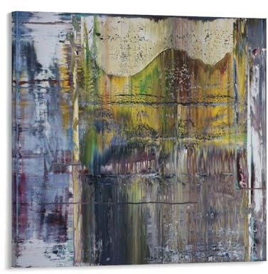 Gerhard Richter Poster P2 Haggadah 2014, Leinwand, Wandkunst, Wohnzimmer, Poster, Gemälde, 70 x 70 cm