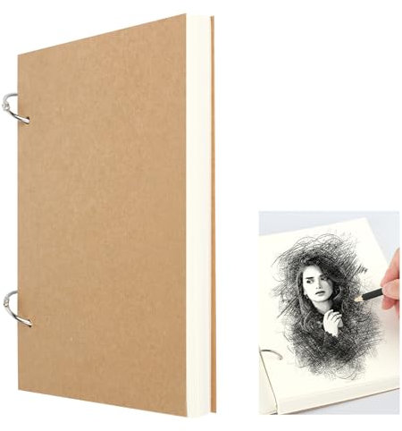 Kayqbonke 150 Seiten Skizzenbuch A5, 75 Blätter Sketchbook Mit Lose-Blatt-Design, 160GSM Sketch Book Papier, Notizbuch A5 Blanko für Zeichnen, Skizzen, Malerei, Notizen, Graffiti