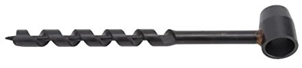 ViaGasaFamido Tarière à Main Foret à Bois Foret à Tarière Manuelle Foret à Tarière Haute dureté Bushcraft Auger Foret de Survie Portable Outil de Survie Noir pour Le Travail du Bois en Milieu