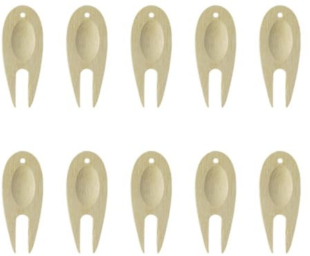 Ronyme 10x Golf Divot Tool Gadgets Praktische Leichte Ballmarker Grüne Gabel Golf Gabel für Stadion Geburtstag Geschenke Frauen Männer