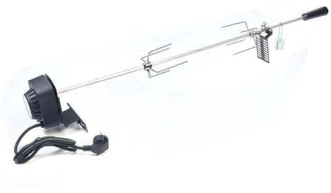 whsiodj BBQ Broche de Gril 220V, Rotisserie Tournebroche Set de Gril à gaz, avec Moteur en Acier Inoxydable