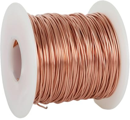 Reiner Kupferdraht, Ø 0.5/0.8/1/1.5/2/2.5/3mm Blanker T2 Kupferdraht, 500g Kupferspule für Gartenarbeit, Reiner Kupferkabel für Elektrotechnik und DIY Handwerk (1mm-71m)