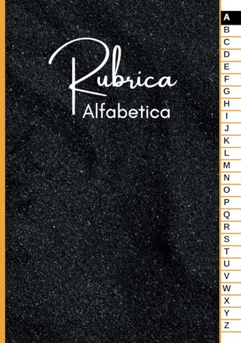 Rubrica Alfabetica: Quaderno A5 con 4 pagine per ogni lettera 104 pagine