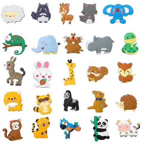 DAWRIS 25 Pezzi Magneti da Frigorifero Simpatici Magneti Animali Animali Frigoriferi Deco Giocattoli Magnetici Per Giocattoli Educativi, Abbellire Il Frigorifero
