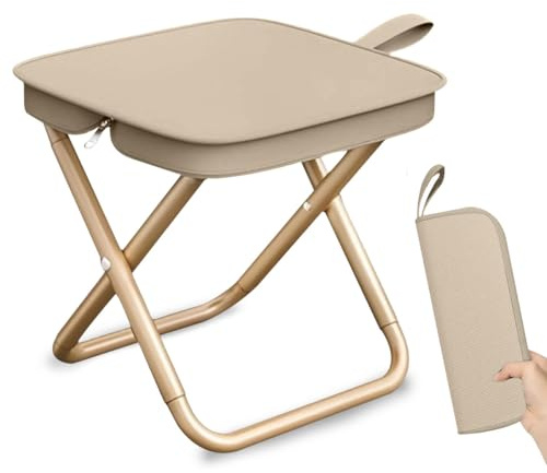 GTJEOI Sgabello da Campeggio, Sgabello Pieghevole Portatile, Sedia Pieghevole Portatile, Mini Sgabello Pieghevole, Leggero Sgabello da Pesca per Viaggi Escursionismo Giardino Pesca Barbecue Spiaggia