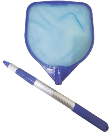 Red de pala para hojas de piscina, red de malla pequeña para hojas, red de repuesto para pala de hojas de piscina, malla fina, espumadores de hojas resistentes para piscinas, malla fina, poste