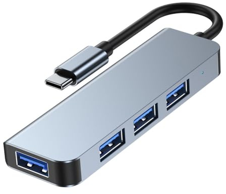 Gadpiparty USB Adapter Aluminum Alloy USB High Speed Data Expansion for Laptop Computer Phone Compatible with Portable Hard Drive Mouse Keyboard Printer