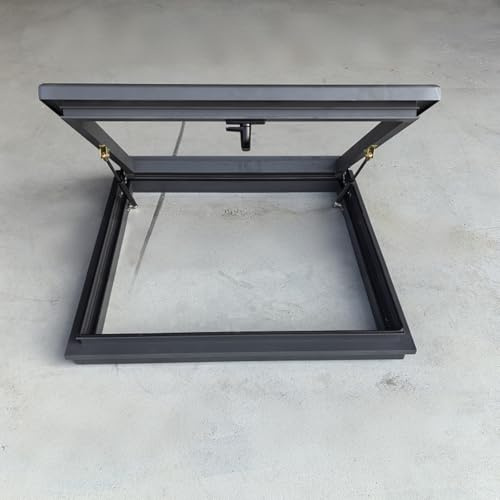 Toit Fenêtre De Toit Fenêtres De Toit En Verre Trempé,Couvertures De Puits De Lumière De Toit Personnalisables Pour Le Toit Incliné Et Plat,Fenêtre Scellée Pour Sous-Sol(LxW 55x75cm/21.7x29.5in)