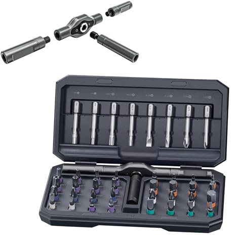 42 en 1 Tournevis MagnéTique Set PoignéE à Cliquet MagnéTique Set Tournevis Avec Coffret De Rangement Convient Pour L'Assemblage De Meubles Et L'Entretien D'Appareils éLectriques