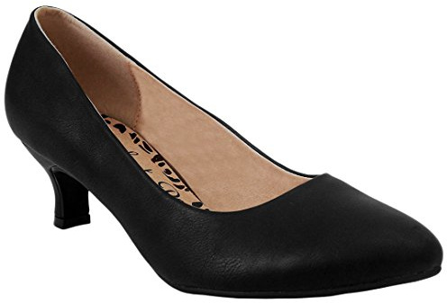 Comfort Plus Ladies Womens Kitten Heel Court Shoes Low Mid Heel Flexi Sole Wide E Fitting Classic Smart Casual Formal Work Office Outdoor All Occasions Wider Fit Comfortable Slip On