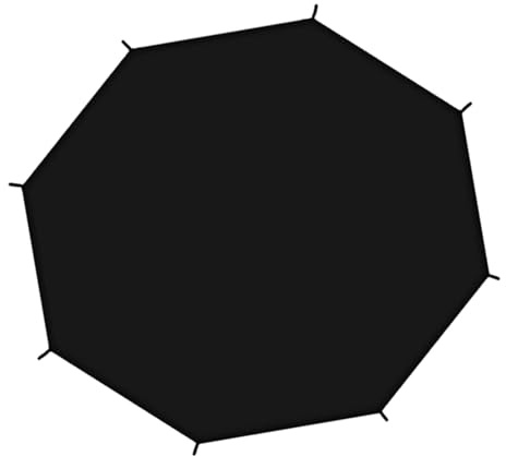 Gralara Housse d'ombrage pour Trampoline Uniquement Auvent de Trampoline pour 8 poteaux Couverture de Plafond Facile à Installer Protection Solaire, 12 Pieds