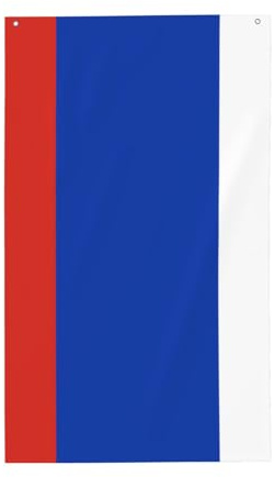 Bandera rusa. Bandera decorativa para exteriores de 3 x 5 pies, pancarta vertical de poliéster