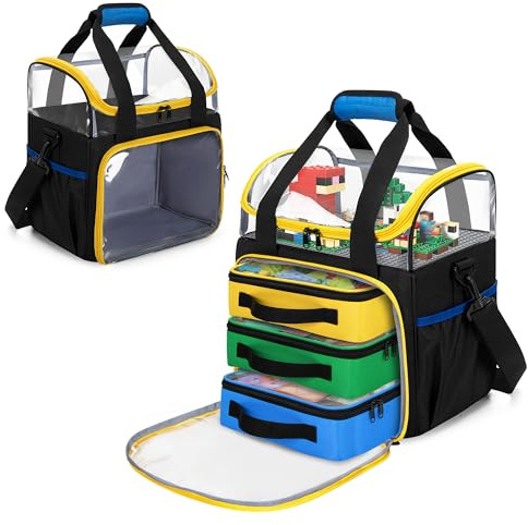 Rexmica 4 Piezas Bolsas Guardar Juguetes, Doble Capa Bolsa para Transportar