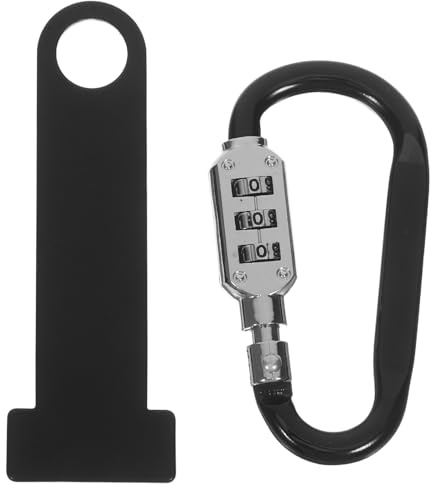 POPETPOP Lucchetto Antifurto in Metallo per Casco con Cinturino e Supporto ad Anello a D Resistente alle Intemperie Compatibile con Veicoli a Due Ruote Installazione Rapida e Design