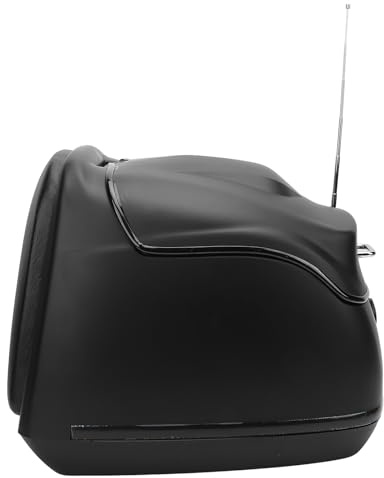 OVAQUIXI 38L Motorrad-Topcase, Wasserabweisendes ABS, Retro-Design, Box mit Großem Fassungsvermögen für Motorräder und Motorroller (Black)