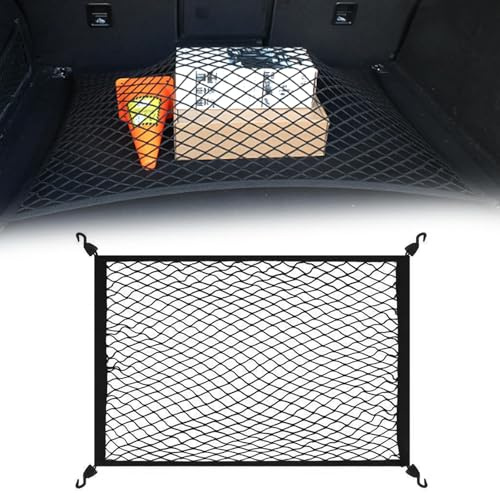 BCWSZPBWZ Filet Coffre Voiture, pour Lexus LBX AWD 2024 Voiture Extensible Bagage Stockage Élastique Filet 4 Crochets Accessoires Auto Voyage Sac Rangement en Filet