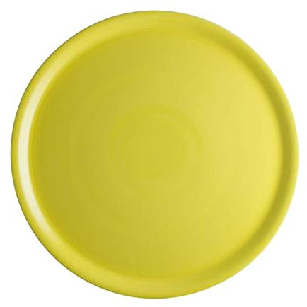 Brandani Grande Assiette à Pizza en Porcelaine Jaune