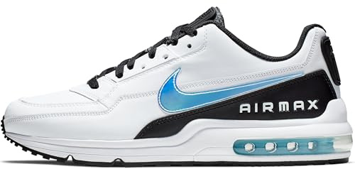 NIKE Herren Air Max LTD 3 Sneaker, White/Blue Gaze-Black-White, 45.5 EU