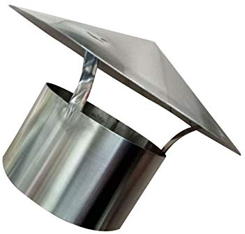 DZDZXQG Edelstahl Kaminverkleidung Ofenrohr Regenschutz Schutzkappe Topf Dachverkleidung, Durchmesser, Luftführung, Belüftung, Kappe, Regenhut, Haube, 180 mm