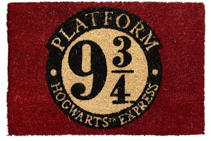 SD Toys - Felpudo Entrada Harry Potter, de Fibra de Coco y Vinilo Antideslizante, Granate, 60 x 40 cm