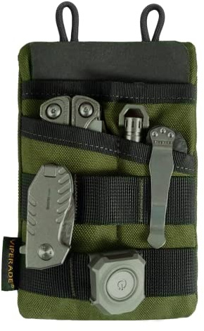 VIPERADE VE3 EDC Tool Pocket Organizer, Small EDC Pocket Organizer Pouch for Men,Small Multitool Nylon Tool Pouch for Mini Flashlight Multitool
