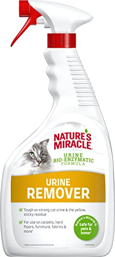 Nature’s Miracle Urine Remover - Spray Eliminateur pour taches et odeurs d’urines du chat – Odeurs tenaces – Action Bio-Enzymatique - Multi-surfaces – Aux Huiles Essentielles d’Agrumes – 946 ml | Élimine taches et odeurs d’urine de chat | Action bio-enzymatique | Multi-surfaces | Huiles essentielles d’agrumes