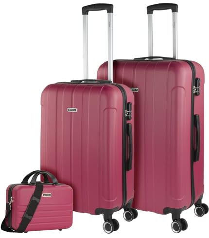 ITACA - Gepäck-Sets, Reisekoffer, Reisekoffer Set, Kofferset, Hartschalenkoffer, Trolley-Set, Luggage - Große Auswahl an Koffer & Trolleys für Jede Reise!, Erdbeere